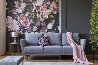 Floral prints - Floral prints - Think 70u2019s botanical motifs and retro blooms. Accent walls with a vintage floral print, and/or soft furnishings with vegetative detailing breathe life into your surroundings. Photo: Bigstock