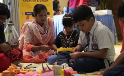 Children playing at Shishu Mela hosted by Save the Children at the Lakeshore Hotel in Gulshan on Saturday, August 5, 2023 Photo: Courtesy