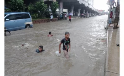 waterlogging in Chittagong Photo: Bangla Tribune