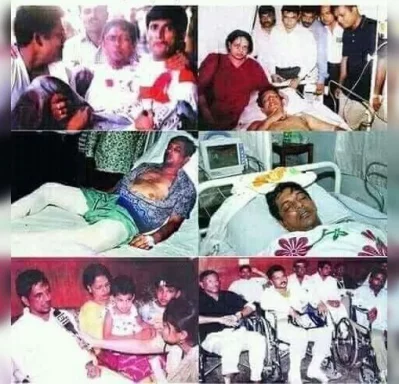 A collage of photos showing the aftermath of the grenade attack on August 21 in 2004. Photo: Collected