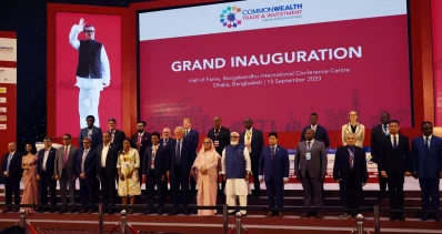 Prime Minister Sheikh Hasina inaugurates the Commonwealth Trade and Investment Forum-2023 in Bangabandhu International Conference Center (BICC) in Dhaka on Wednesday, September 13, 2023. Photo: BSS