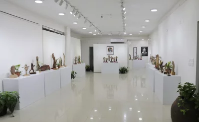 This image shows a view of Akhtar Ahmed Rasha’s solo exhibition ‘Drifting to the Root, Drifting to Love’ in Dhaka’s Dhanmondi. Photo: Mehedi Hasan/Dhaka Tribune