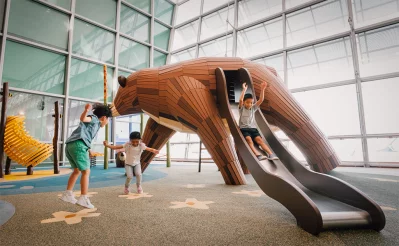 The undated photo shows a spacious play area for children in Terminal 2 Transit. Photo: Collected