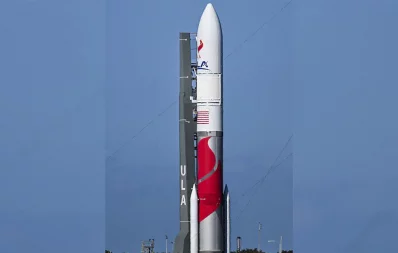 The United Launch Alliance (ULA) Vulcan Centaur rocket is transported to Space Launch Complex 41 at Cape Canaveral Space Force Station in Cape Canaveral, Florida, on January 5, 2024. Photo: AFP