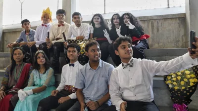 The image shows a glimpse of St Joseph International School literary festival on Saturday, May 4, 2024. Photo: Ahadul Karim Khan/Dhaka Tribune