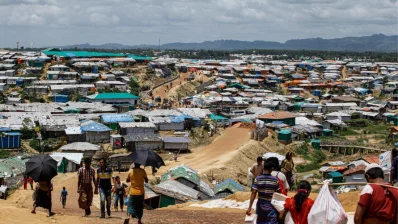 Undated image shows Rohingya refugees walking at a camp in Cox`s Bazar. Photo: Mahmud Hossain Opu/Dhaka Tribune