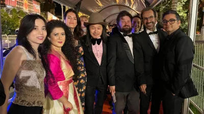 The image shows the vibrant presence of Bangladeshi screenwriter and film critic Sadia Khalid Reeti at the Cannes Film Festival on Wednesday, May 23, 2024. Photo: Dhaka Tribune