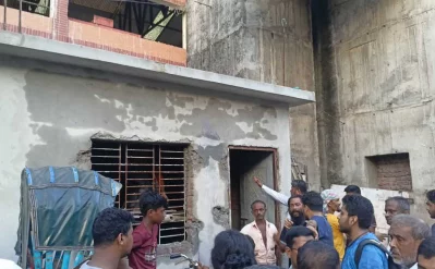 The image shows the eviction drive conducted at Dhaka University on Tuesday, September 10, 2024. Photo: Dhaka Tribune