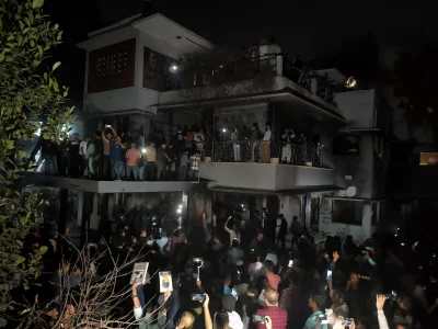 Protesters attacked Sheikh Mujibur Rahman house at Dhanmondi 32 on Wendesday, 5 February, 2025. Photo: Mahmud Hossain Opu/ Dhaka Tribune