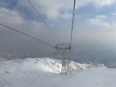 The cable car ride provides breathtaking views of snowy landscapes. Photo: Anando Mostofa/ Dhaka Tribune