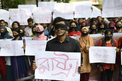 DU erupts in Anti Rape protest, students boycott classes. Photo: Mahmud Hossain Opu/ Dhaka Tribune
