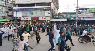 Khulna protest. Photo: Dhaka Tribune