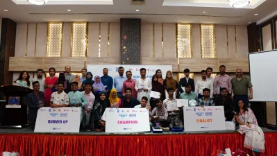 Out of 500 submissions, five projects reached the final- Swapno Chowa Delights won first prize, Shomudro Ogrojatri second and Doria third. Photo: Courtesy