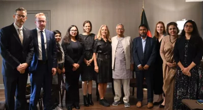 International human rights defenders led by Kerry Kennedy, president of Robert F Kennedy Human Rights met with Chief Adviser Professor Muhammad Yunus. Photo: UNB