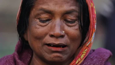 Family and villagers in Tarakanda mourns Dipu Chandra Das, 28, beaten to death at his workplace. Authorities have arrested 20 in connection with the case as the community demands justice. Photo: Mehedi Hasan/Dhaka Tribune