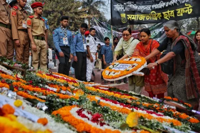 Nation pays homage to language martyrs, on February 21, 2026. Photo: Ahadul Karim Khan/Dhaka Tribune
