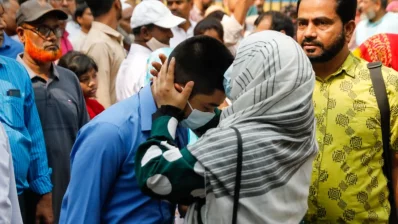 The image shows the SSC examination at Azimpur Government Girls School and College on Tuesday, April 21, 2026. Photo: Ahadul Karim Khan/Dhaka Tribune