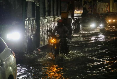 Residents of the capital face difficulties as heavy rainfall causes waterlogging on several city roads.