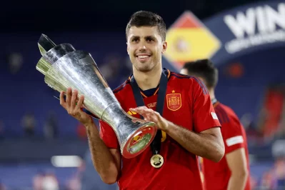 Rodri with Nations League title. Photo Courtesy: FIFA