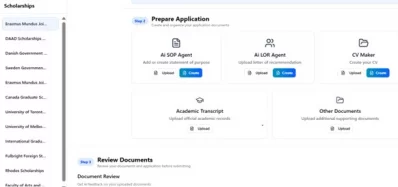 Scholartrack.ai Documentation preparation tools