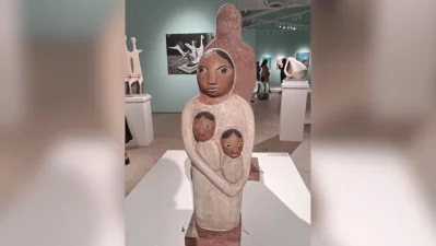 Novera Ahmed’s poignant sculptural masterpiece, `Mother and Children`, on display at the Bangladesh National Museum. Cast in cement, this piece forms a core part of Novera`s highly acclaimed Family Series. It deeply explores the universal themes of maternal love, rural motherhood, and ancestral roots. Photo: Collected/Dhaka Tribune