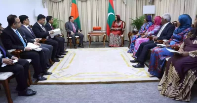 Foreign Minister Dr Khalilur Rahman holds a bilateral meeting with Maldivian Foreign Minister Iruthisham Adam in Malé on Sunday, July 26, 2026.