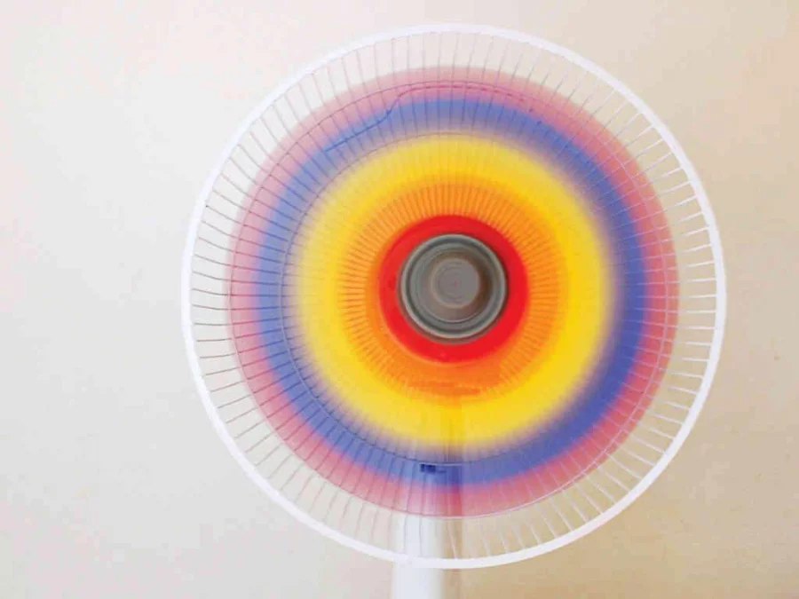 paint a rainbow fan 1
