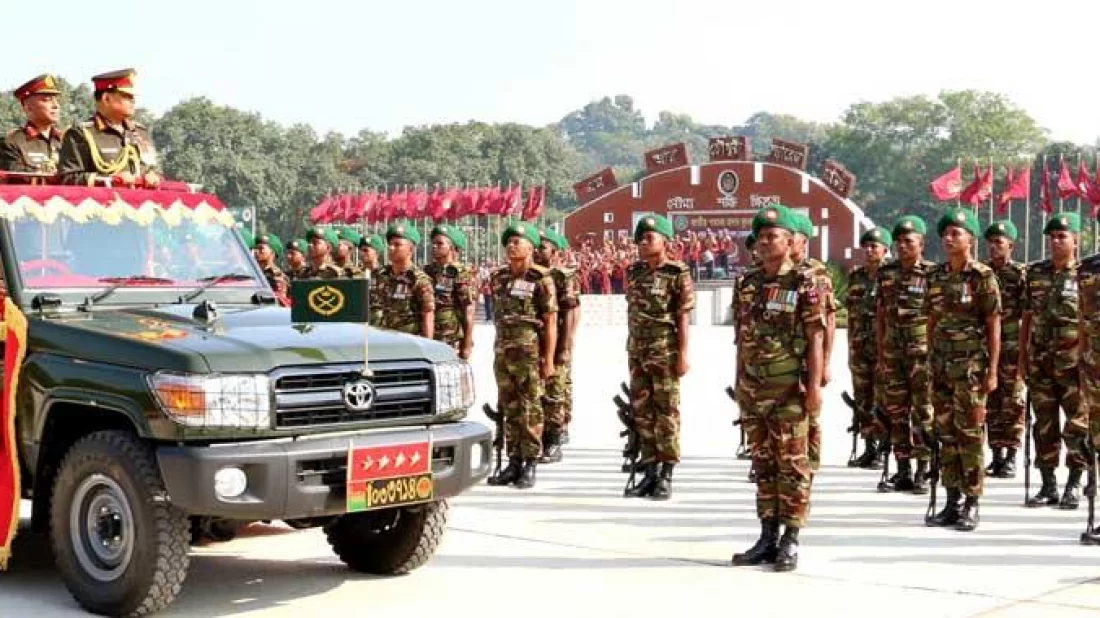 Chief of Army provides national flag to 40 East Bengal Regiment