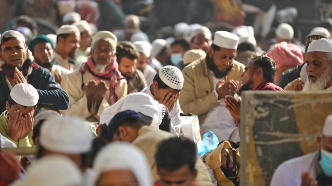 File image: Devotees attend the Akheri Munajat of the first phase of Bishwa Ijtema, the second largest congregation of Muslims, in Tongi, Gazippur on February 4, 2024. Photo: Ahadul Karim Khan/Dhaka Tribune