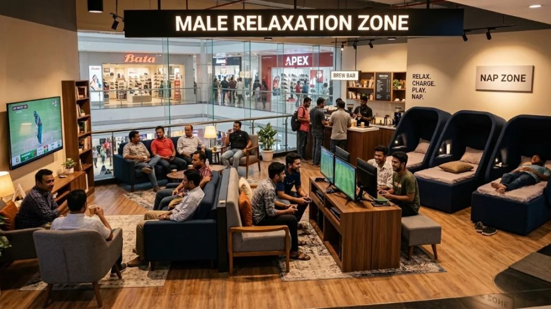 A refuge for men in the Eid mall chaos