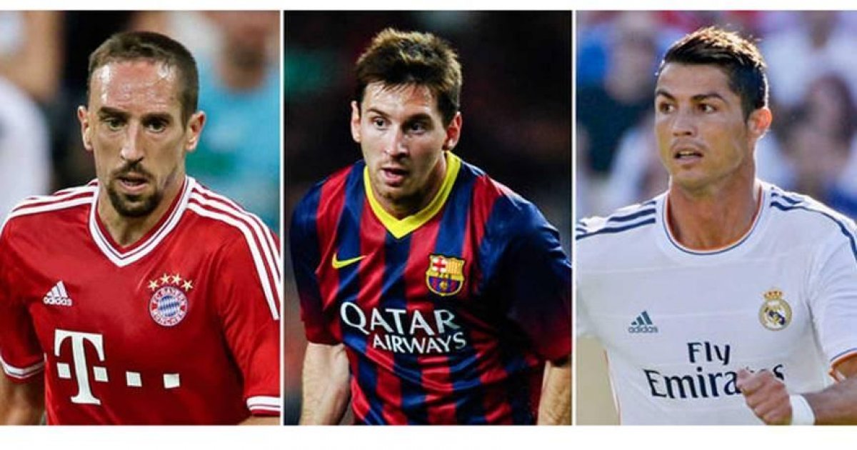 Ronaldo, Messi, Ribery up for Ballon d'Or