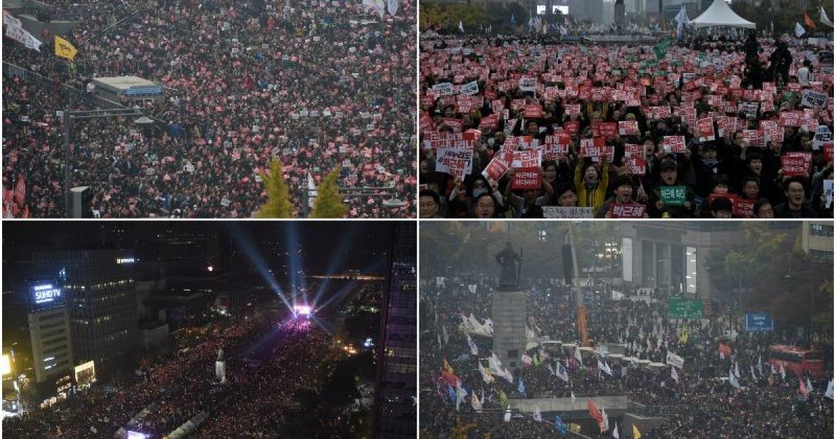 Thousands Rally In Seoul To Demand Presidents Ouster