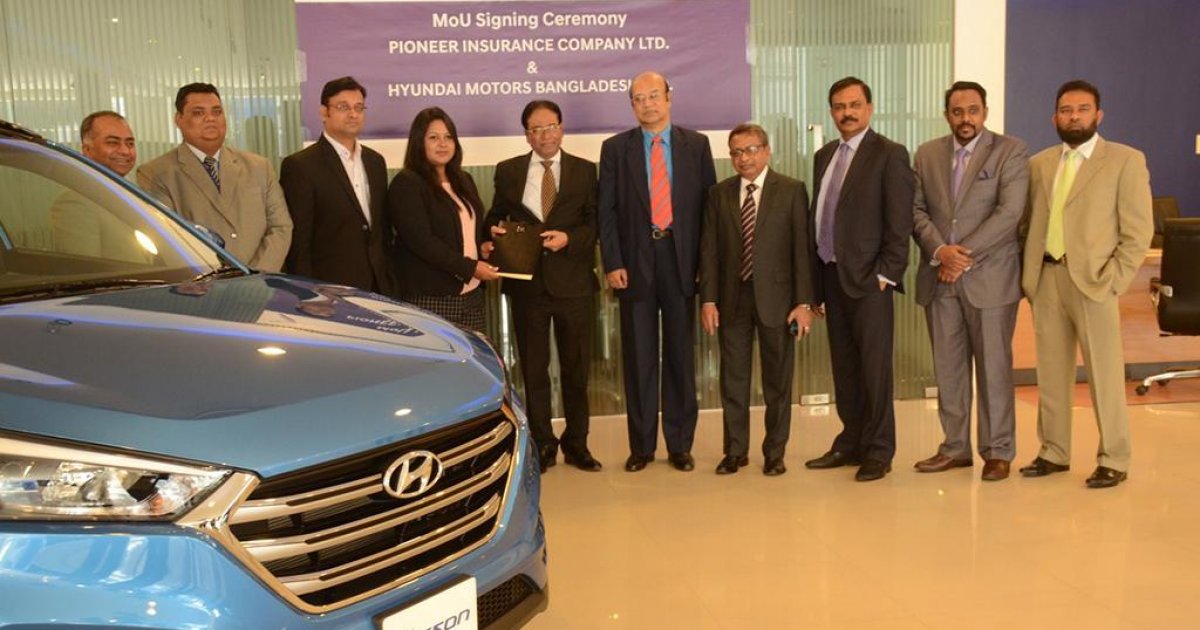 Hyundai Motors Bangladesh Ltd signs MoU with Pioneer Insurance Company