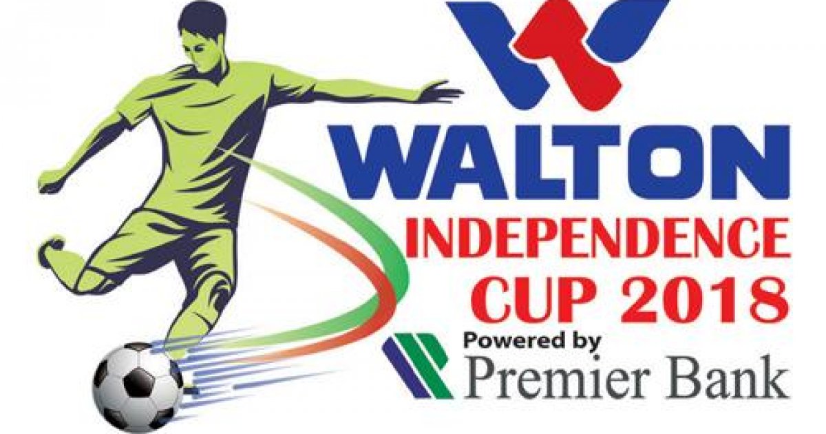 A view of the football match of the Walton Independence Cup