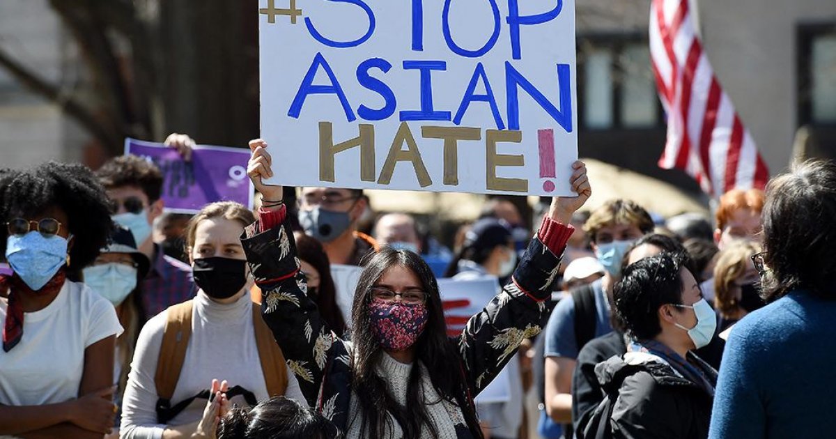Protesters march against anti-Asian racism in US