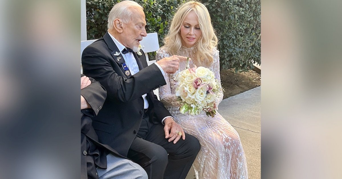 Buzz Aldrin second man on Moon marries on 93rd birthday