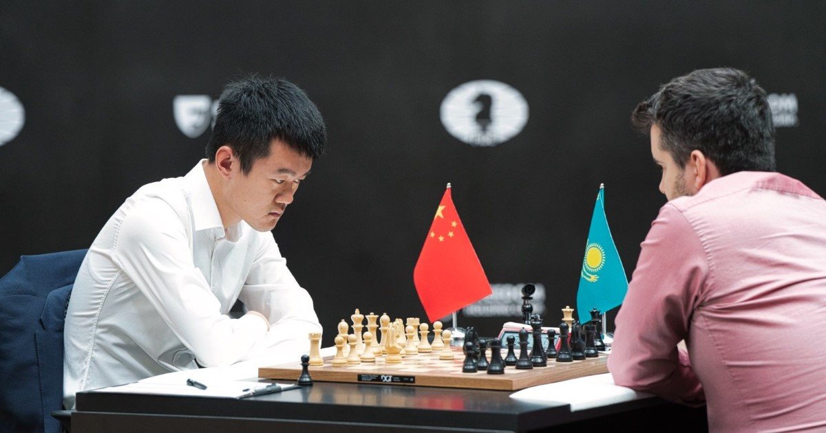 Ding Liren wins wild Game 12 to level the scores again