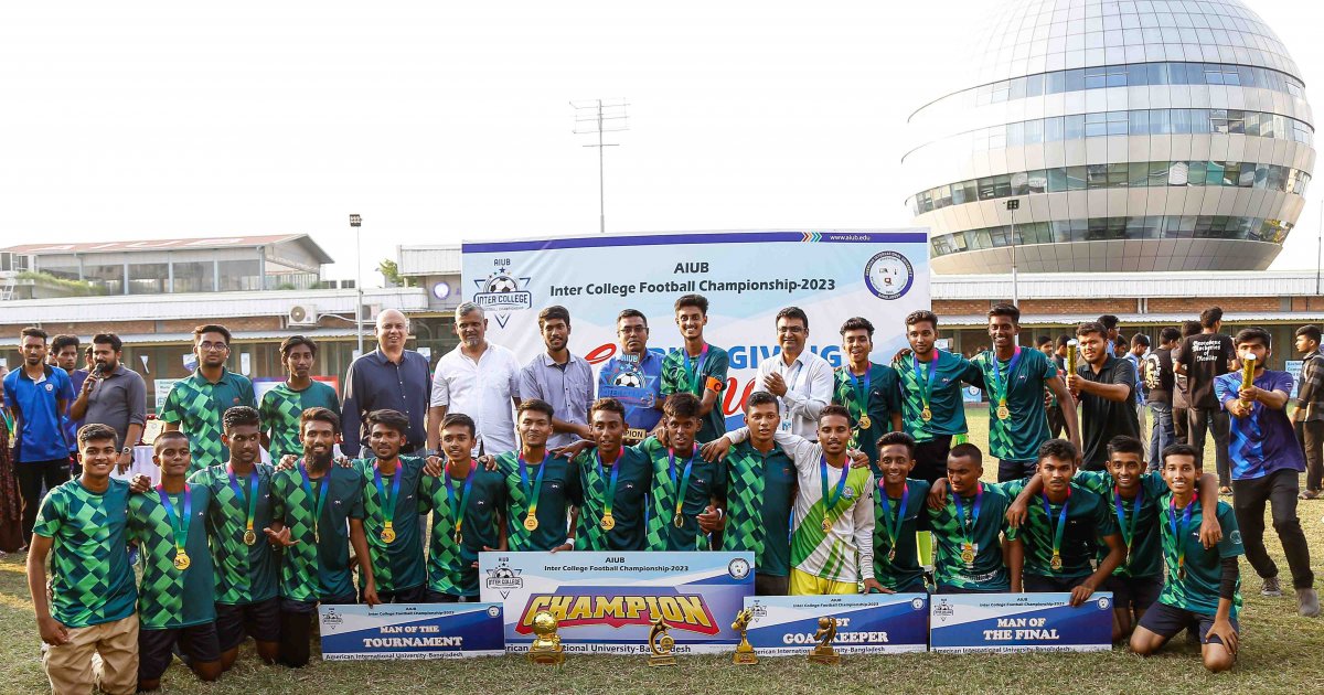 Inter college football championship2023 held at AIUB