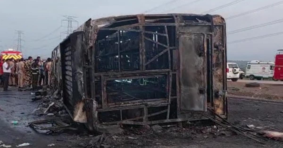 25 Dead After Bus Catches Fire In India