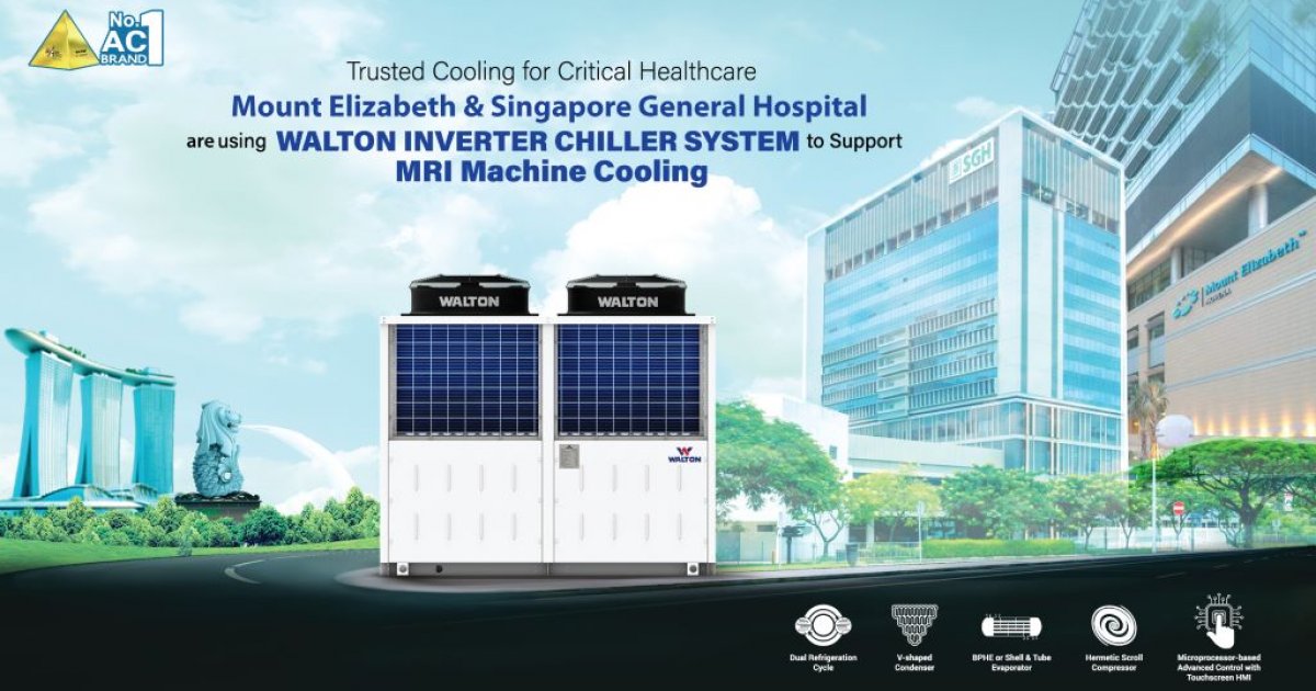 Walton’s smart inverter chillers used at 2 top Singapore hospitals