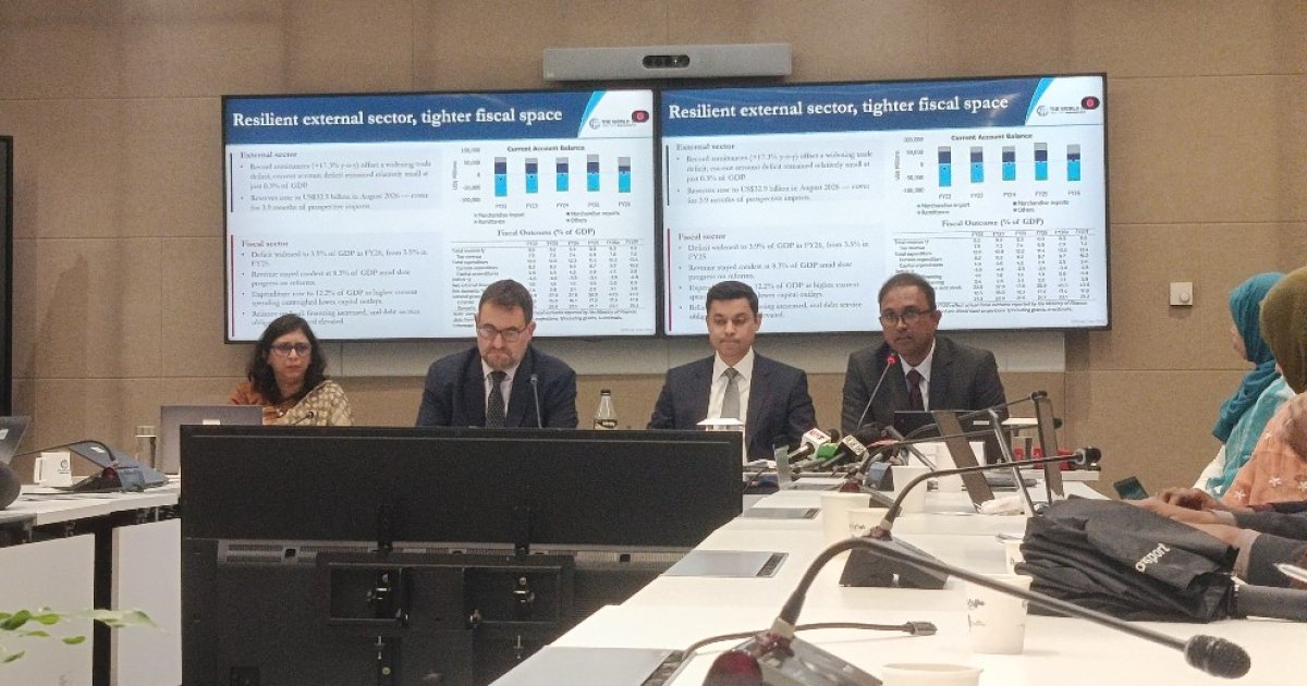 World Bank projects Bangladesh growth at 3.4% for FY26, FY27 amid ...