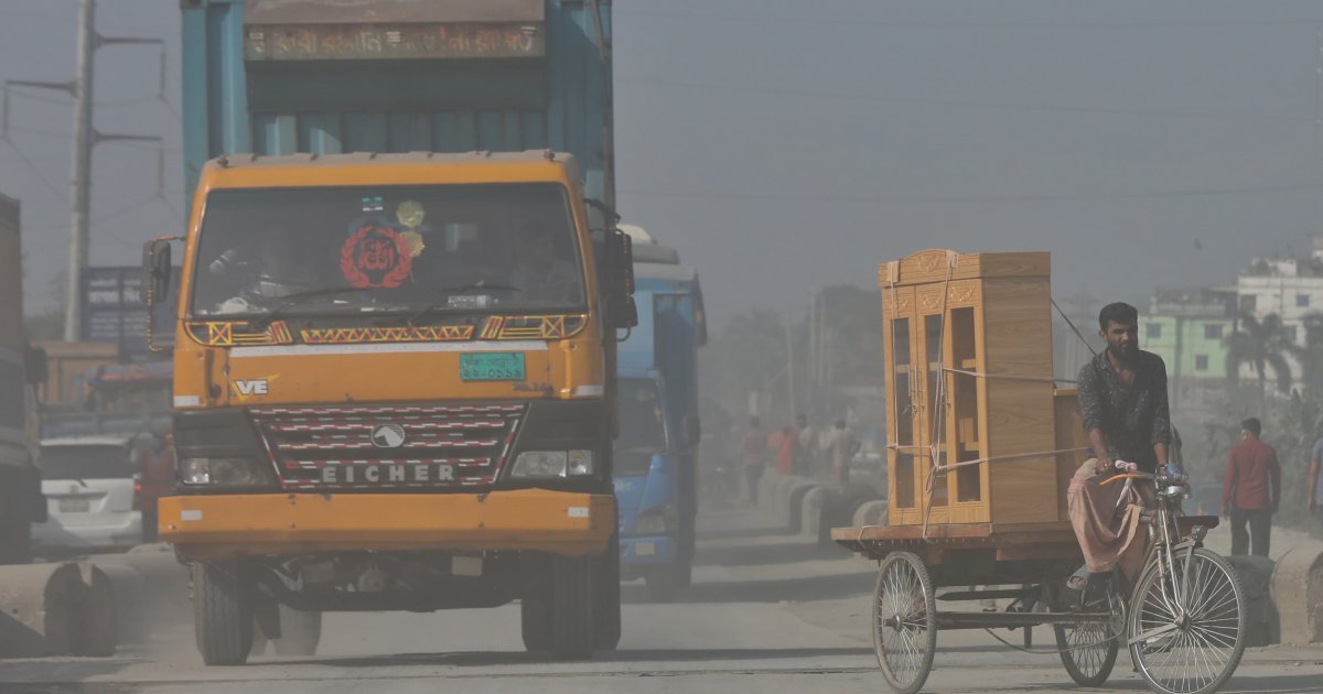 ダッカの大気汚染が世界ワースト2位、AQI 265「非常に不健康」