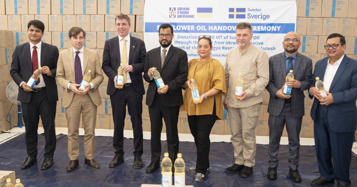 Bangladesh, Sweden, Ukraine unite through Grain from Ukraine to support Rohingya families