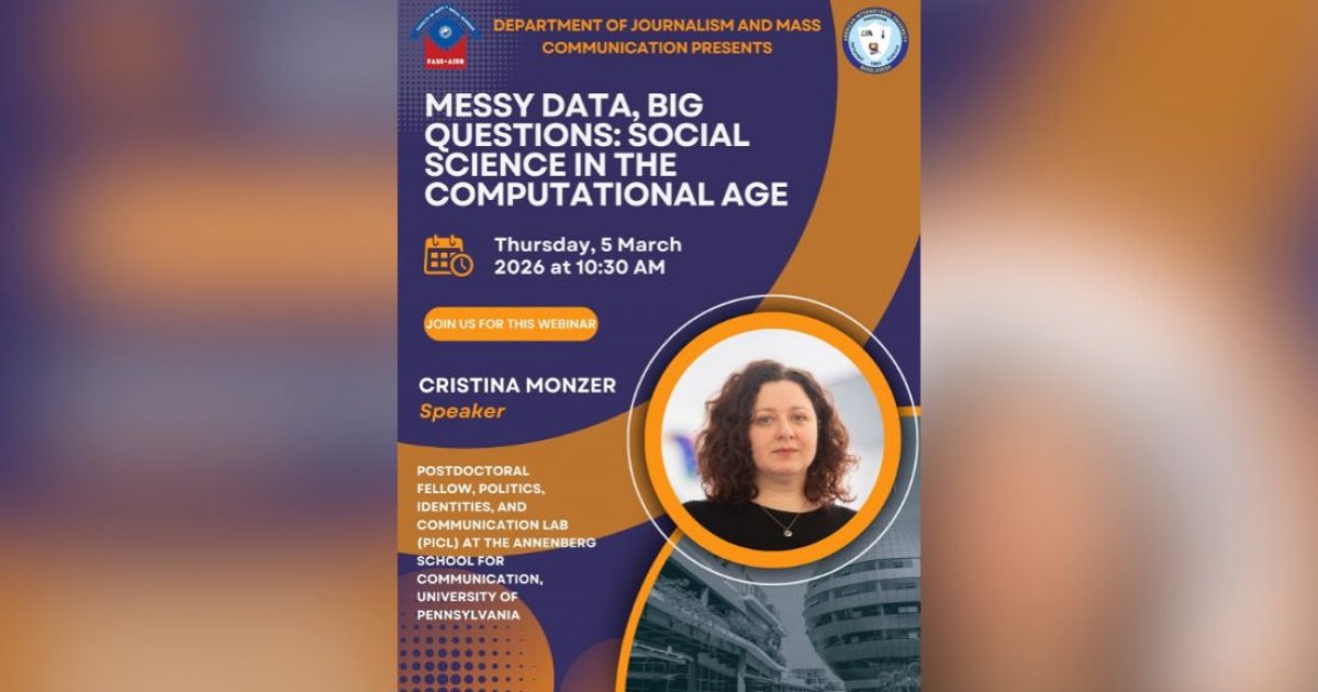 Webinar on Computational Social Science held at AIUB