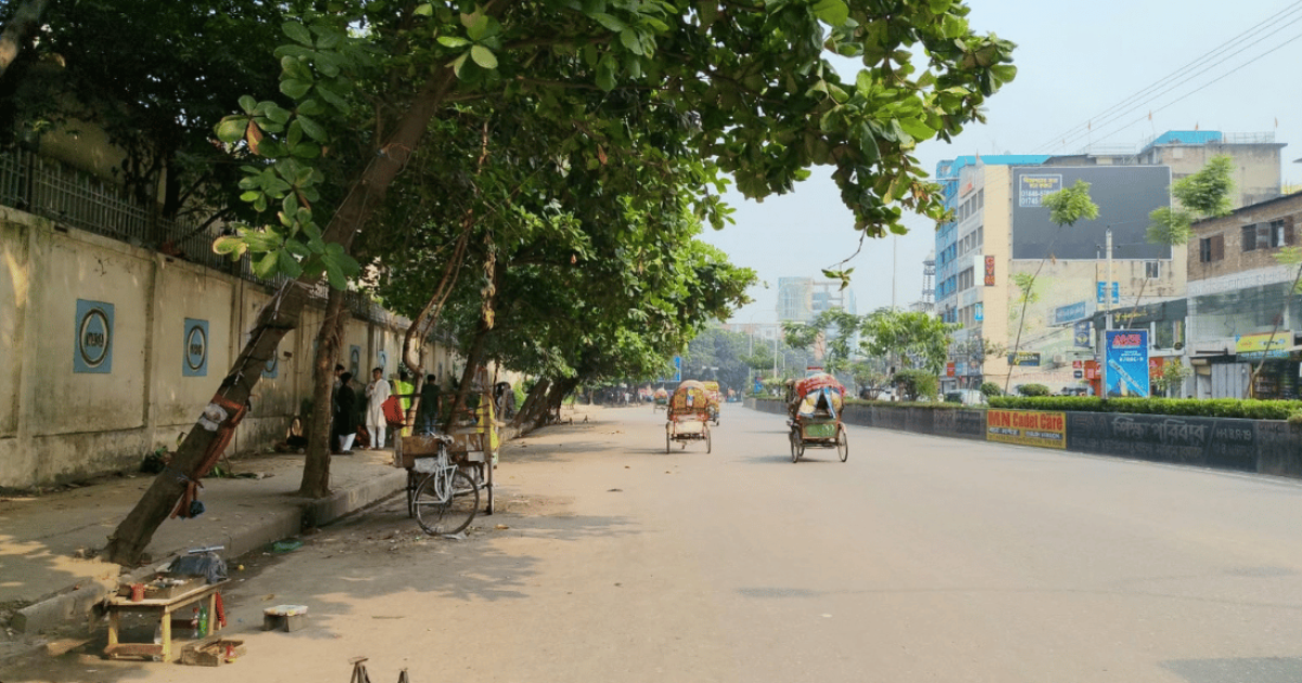 No traffic jams, unusual silence across Mirpur 10