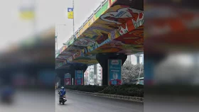 Colourful Dhaka: Mohakhali flyover now a living tapestry of tradition