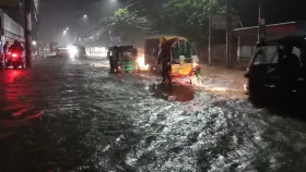 Another round of heavy rain inundates Sylhet city