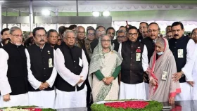 Awami League pays homage to Bangabandhu on 75th founding anniversary
