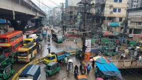 Heavy rain disrupts city life in Chittagong, triggers landslide risk