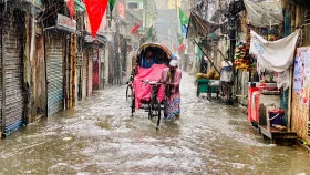 Torrential rain drenches Dhaka, bringing both relief and disruption